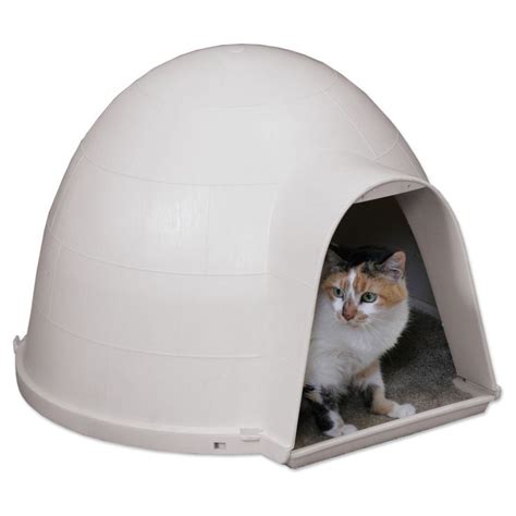 metal igloo cat house|insulation for outdoor cat house.